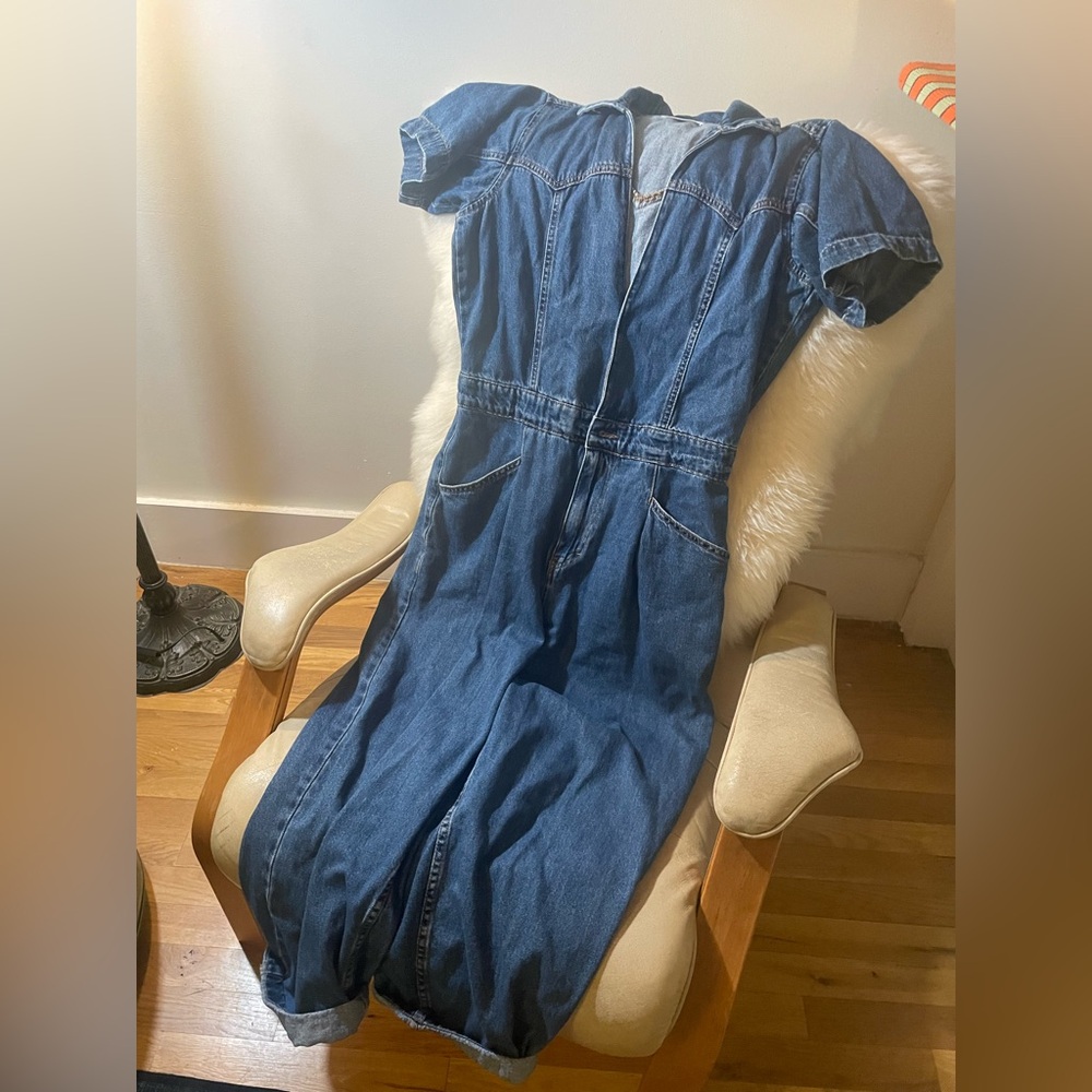 Free People Dark Blue Denim Overalls - Picture 6 of 6